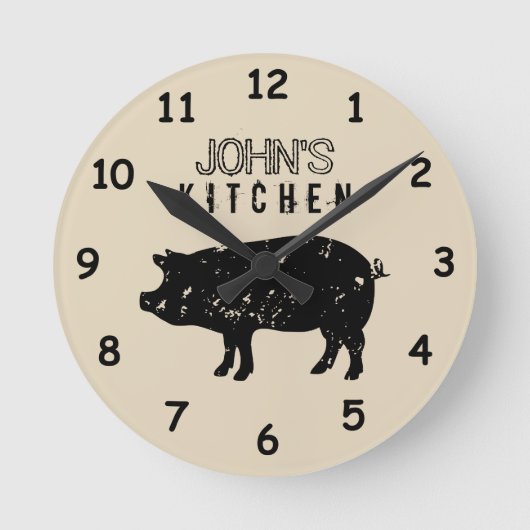 Horloge murale de cuisine personnalisée avec logo  (Recto)