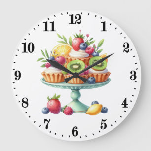 Horloge murale de cuisine pour amateurs de cupcake