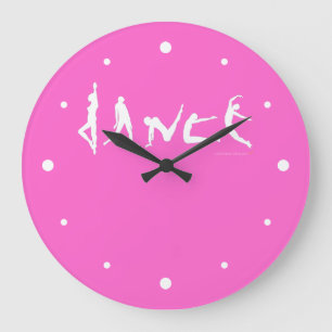 Horloge murale de danseurs de danse de roses
