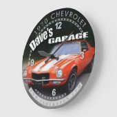 Horloge murale de Dave's Garage 1970 Chevrolet Cam (Angle)