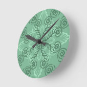 Horloge murale de défilement vert orange (Angle)