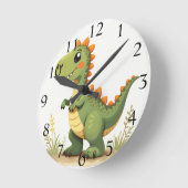 horloge murale de dinosaure pour enfants mignons (Angle)