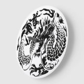 Horloge murale de Dragon Noir (Angle)