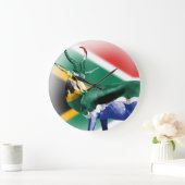 Horloge murale de drapeau de Springbuck de (Maison)