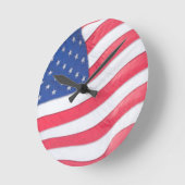 Horloge murale de drapeau des USA (Angle)