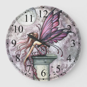 Horloge murale de fantasy en forme de fée The Look