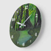 Horloge murale de ferme à grain de bois rustique v (Angle)