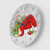Horloge murale de fête de Noël de casquette de (Angle)