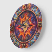Horloge murale de feu mythique (Angle)