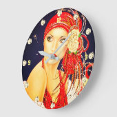 Horloge murale de fille Gatsby Art déco des années (Angle)