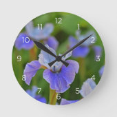 Horloge murale de Fleur Bleue Iris (Recto)
