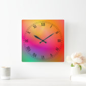 Horloge murale de fonte d'arc-en-ciel (Maison)