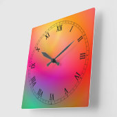 Horloge murale de fonte d'arc-en-ciel (Angle)
