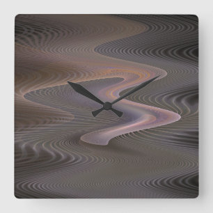 Horloge murale de fractale du Sahara sans nombres