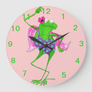 Horloge murale de Froggy de danse
