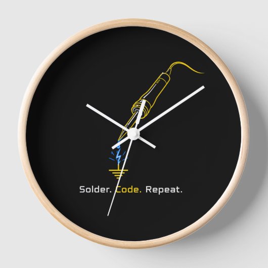 Horloge murale de génie logiciel à code de soudure (Recto)