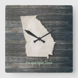 Horloge murale de Géorgie – Décoration rustique de