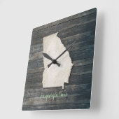 Horloge murale de Géorgie – Décoration rustique de (Angle)
