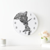 Horloge murale de girafe et de veau (Maison)