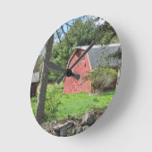 Horloge murale de grange rouge (Angle)