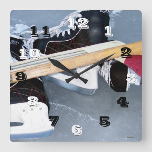 Horloge murale de hockey