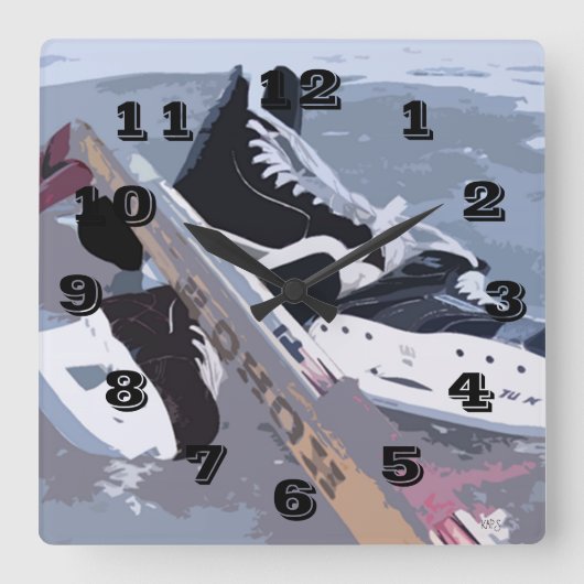 Horloge murale de hockey sur glace (Recto)