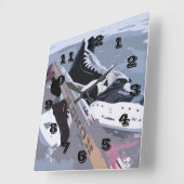 Horloge murale de hockey sur glace (Angle)
