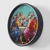 Horloge murale de Jésus et 12 disciples (Angle)