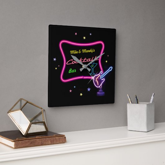 Horloge murale de la barre de cocktails (Bureau)