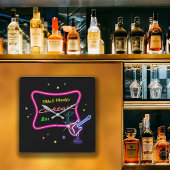 Horloge murale de la barre de cocktails