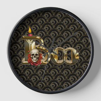 Horloge murale de la bougie Boo Halloween