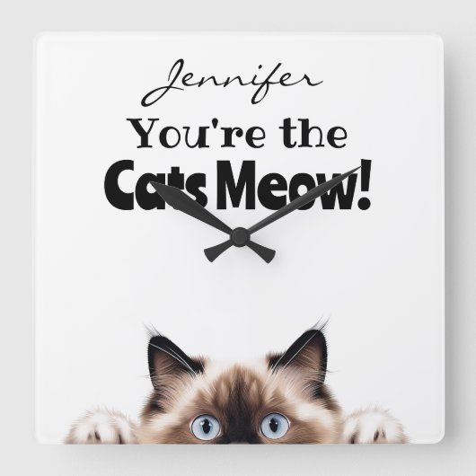 Horloge murale de la chatte Ragdoll (Recto)