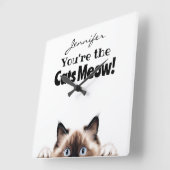 Horloge murale de la chatte Ragdoll (Angle)