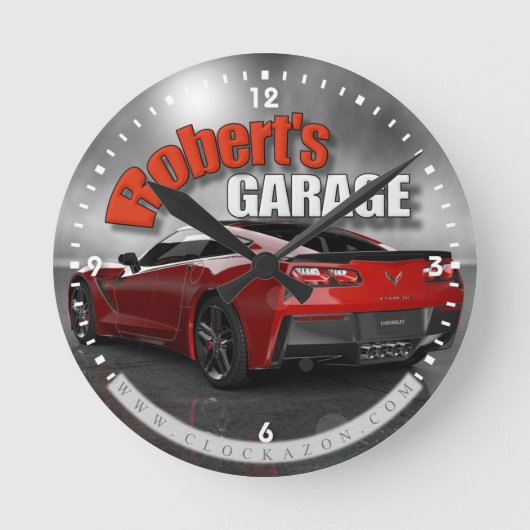 Horloge murale de la Corvette Garage de Robert (Recto)