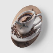 Horloge murale de la coupe de café - Décor horaire (Angle)