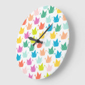 Horloge murale de la craie d'origine arc-en-ciel (Angle)