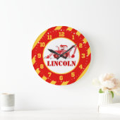 Horloge murale de la crevette rouge pour enfants t (Maison)
