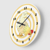 Horloge murale de la cuisine de poulet en dessin (Angle)