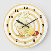 Horloge murale de la cuisine de poulet en dessin (Recto)