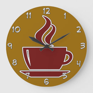 Horloge murale de la cuisine du café