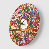 Horloge murale de la cuisine en noix de Doughnut (Angle)