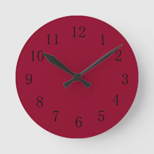 Horloge murale de la cuisine rouge bourguignonne