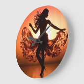 Horloge murale de la danseuse Silhouette (Angle)