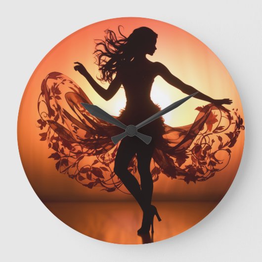 Horloge murale de la danseuse Silhouette (Recto)