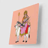 Horloge murale de la déesse Shailputri (Angle)
