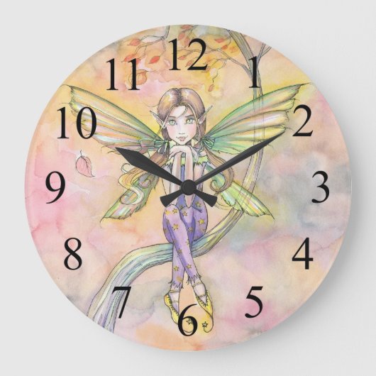 Horloge murale de la fée mignonne d'automne (Recto)