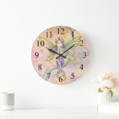 Horloge murale de la fée mignonne d'automne (Maison)