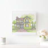 Horloge murale de la ferme jaune (Maison)