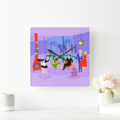 Horloge murale de la fête de Noël Tropicale Rétro (Maison)