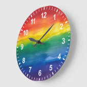 Horloge murale de la fierté arc-en-ciel (Angle)